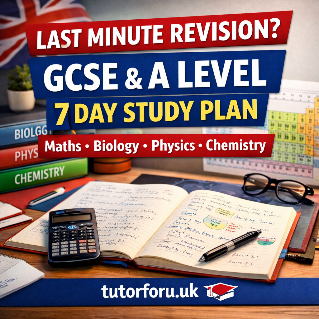 How to Revise GCSE & A Level in One Week: Complete Guide for Maths, Biology, Physics & Chemistry